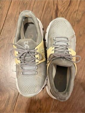 Women's Grey Performance Lace-Up Sneakers